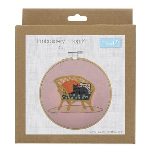 Embroidery Kit with Hoop: Cat