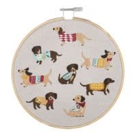 Embroidery Kit with Hoop: Dogs