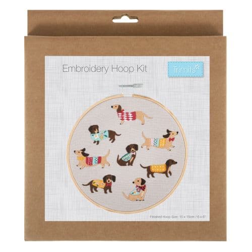 Embroidery Kit with Hoop: Dogs