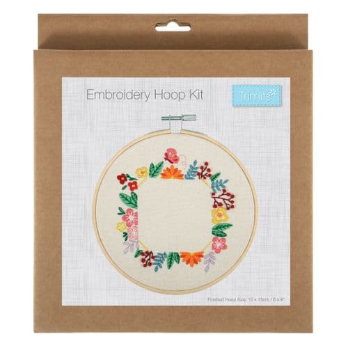 Embroidery Kit with Hoop: Floral Photo Frame