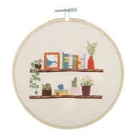 Embroidery Kit with Hoop: Floral Shelf
