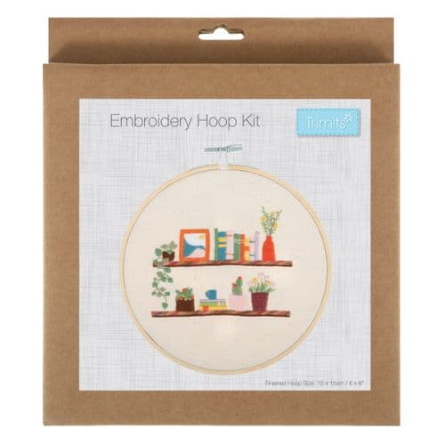 Embroidery Kit with Hoop: Floral Shelf