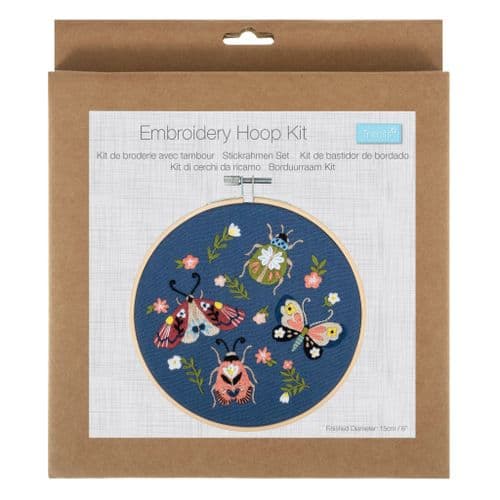 Embroidery Kit with Hoop: Mini Beasts