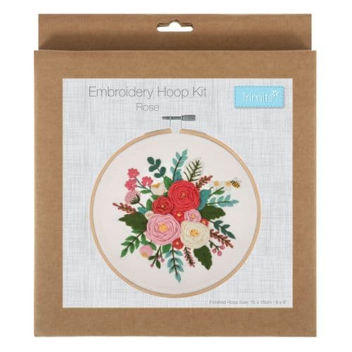 Embroidery Kit with Hoop: Rose