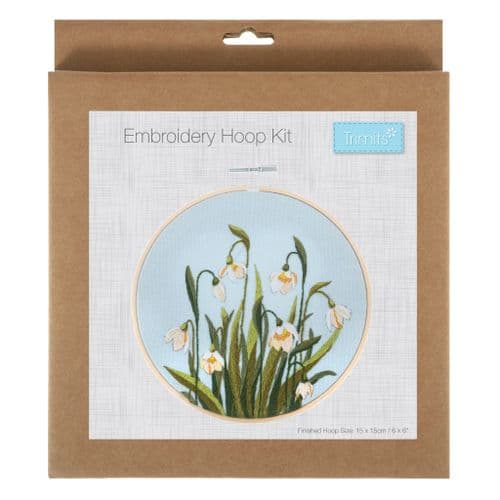 Embroidery Kit with Hoop: Snowdrops