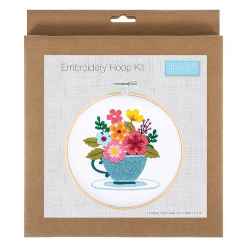 Embroidery Kit with Hoop: Spring Floral