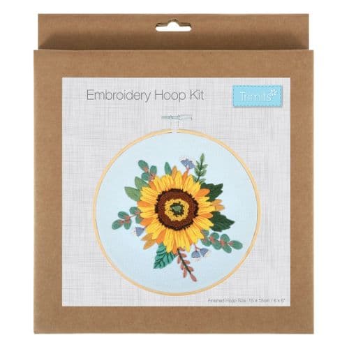 Embroidery Kit with Hoop: Sunflower
