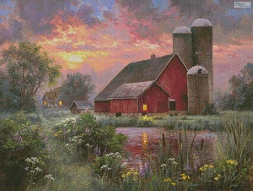 End of the Day by Artecy printed cross stitch chart