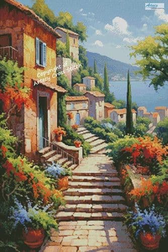 European View by Artecy printed cross stitch chart
