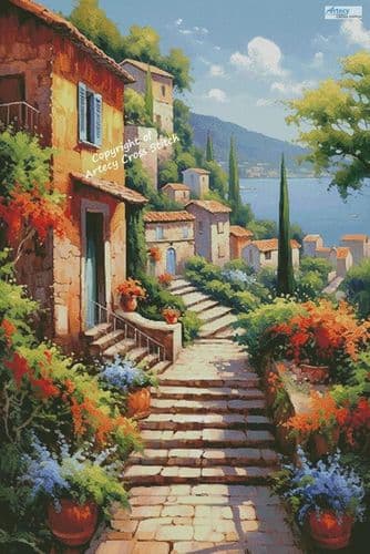 European View (Large) by Artecy printed cross stitch chart