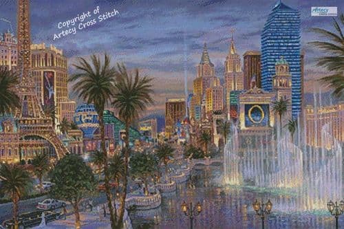 Evening in Vegas by Artecy printed cross stitch chart