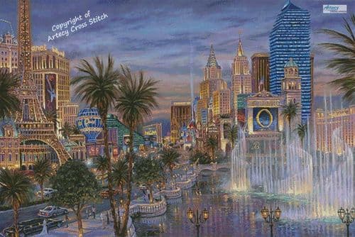 Evening in Vegas (Large) by Artecy printed cross stitch chart