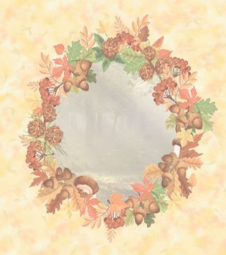 Fabric Flair Autumn Wreath evenweave 50x45cm