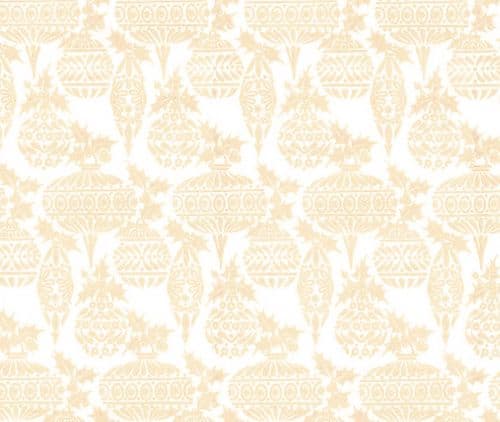 Fabric Flair Christmas Baubles Gold aida