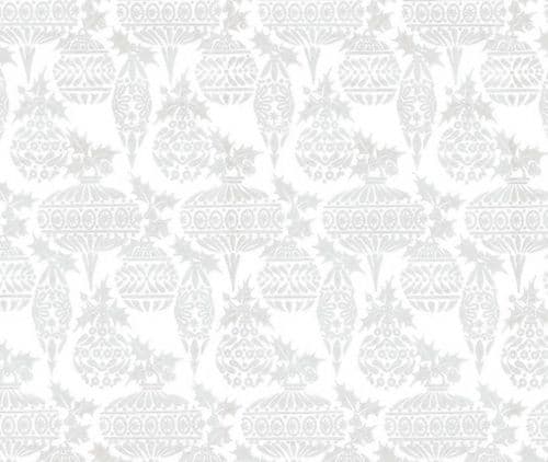 Fabric Flair Christmas Baubles Silver evenweave