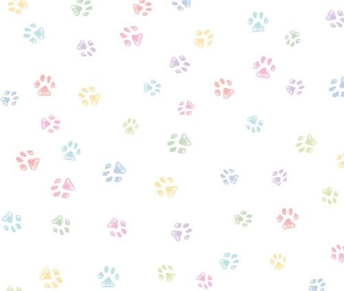 Fabric Flair Paw Prints Multi aida