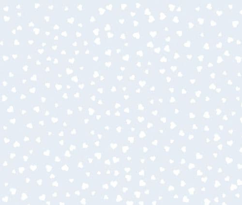 Fabric Flair Polka Hearts Blue evenweave