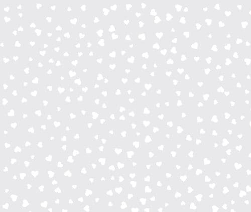 Fabric Flair Polka Hearts Grey evenweave