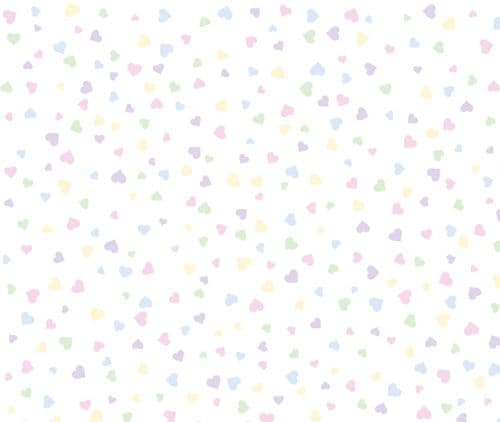 Fabric Flair Polka Hearts Multi Pastel evenweave