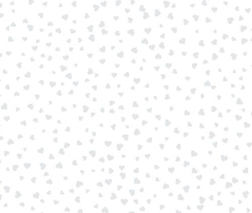Fabric Flair Polka Hearts Silver evenweave