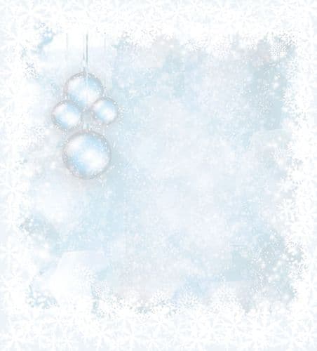 Fabric Flair Snowflake Baubles Blue aida 50x45cm