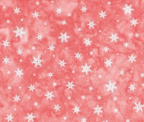 Fabric Flair Snowflakes on Red evenweave