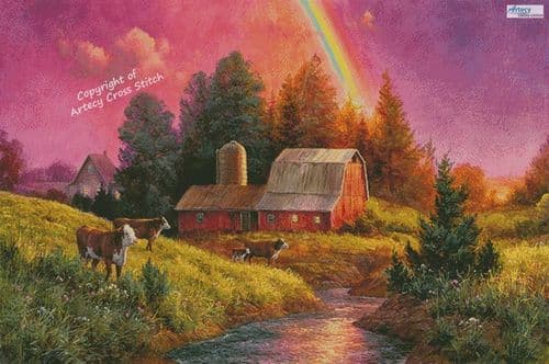 Farm after the Rain (Large) by Artecy printed cross stitch chart