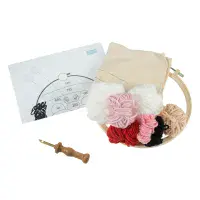 Father Christmas Punch Needle Kit - Yarn and Hoop