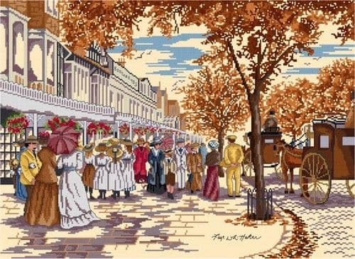 Faye Whittaker Autumn on Lord Street cross stitch kit