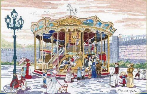 Faye Whittaker Carousel at Montmartre cross stitch kit