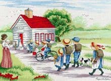 Faye Whittaker Little Red School House cross stitch kit