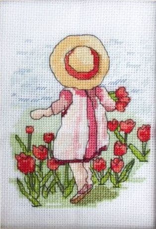 Faye Whittaker Tiptoe through the Tulips cross stitch kit