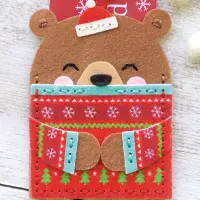 Felt Applique Kit: Gift Card Holders: Christmas Hugs: Set of 3 by Dimensions