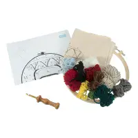 Festive Car Punch Needle Kit - Yarn and Hoop