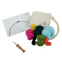 Flamingo Punch Needle Kit - Yarn and Hoop