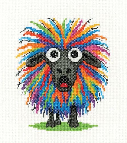 Fleeced cross stitch kit - Party Animals by Michaela Learner