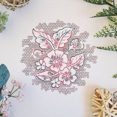 Floral Blackwork cross stitch chart by Artmishka Cross Stitch