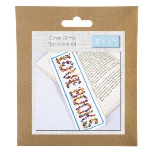 Floral Books Bookmark cross stitch kit