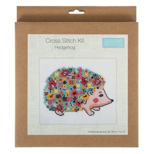 Floral Hedgehog cross stitch kit