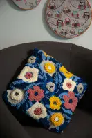 Floral Punch Needle Cushion