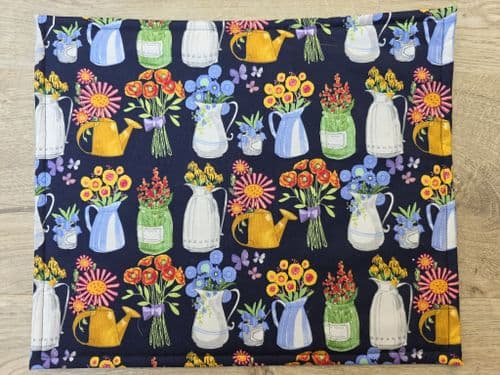 Flower Vases - Handmade Project Bag with see through panel and zip