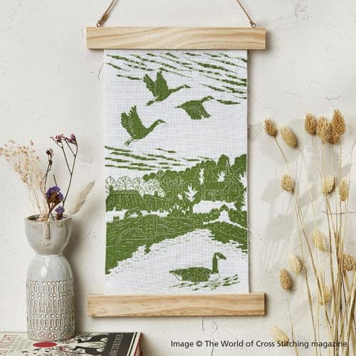 Flying Overhead Linocut Landscape WOXS Issue 354 project pack