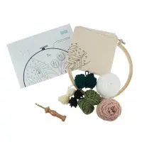 Foliage Floral Punch Needle Kit - Yarn and Hoop