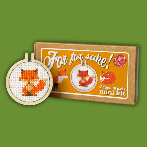 For Fox Sake Matchbox Mini Cross Stitch Kit