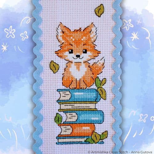 Fox Bookmark cross stitch chart by Artmishka Cross Stitch