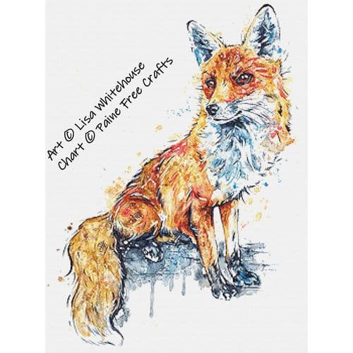 Fox - Sitting Pretty by Paine Free Crafts printed cross stitch chart