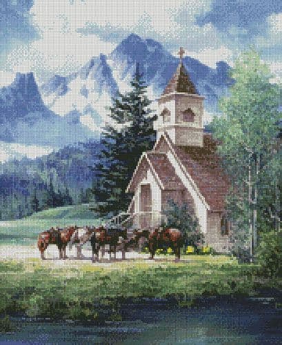 Friends in High Places (Crop) by Artecy printed cross stitch chart