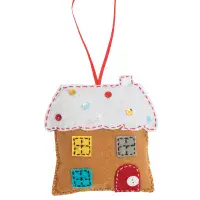 Gingerbread House Felt Decoration Kit