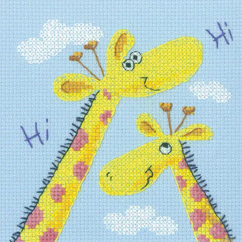 Giraffes cross stitch chart - Karen Carter Collection