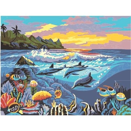 Gobelin Dolphin World Tapestry Canvas